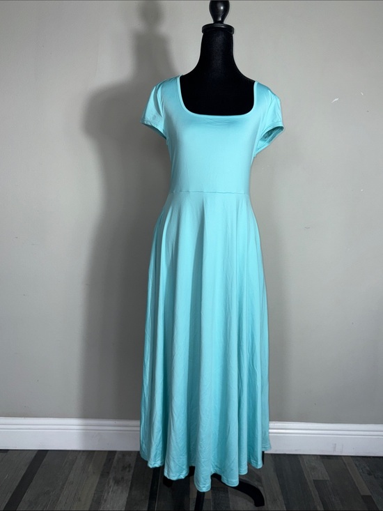 Floreya Dresses & Skirts - Women's Aqua Scoop Neck Maxi Dress